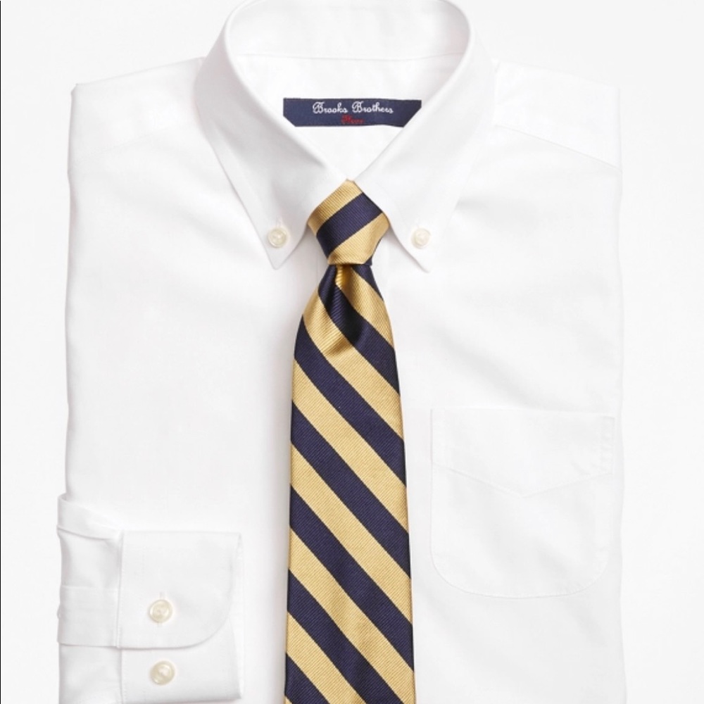 BROOKS BROTHERS Boys Non-Iron Supima® Pinpoint Cotton Dress Shirt